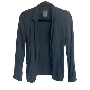Aritzia Talula Black Open Front Lightweight Blazer Jacket Black 0